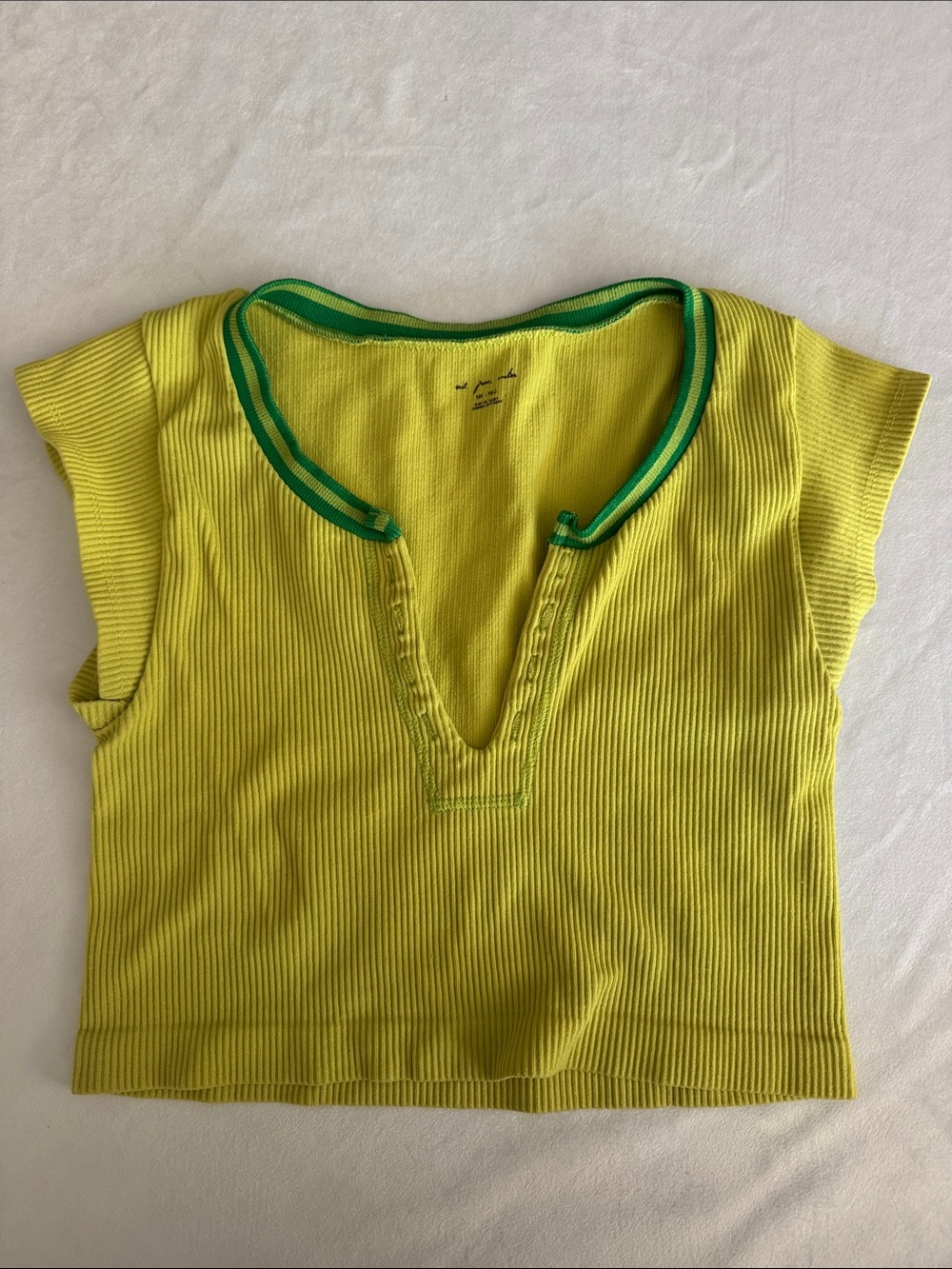 Out From Under Urban Outfitters Ribbed Short Sleeve Top